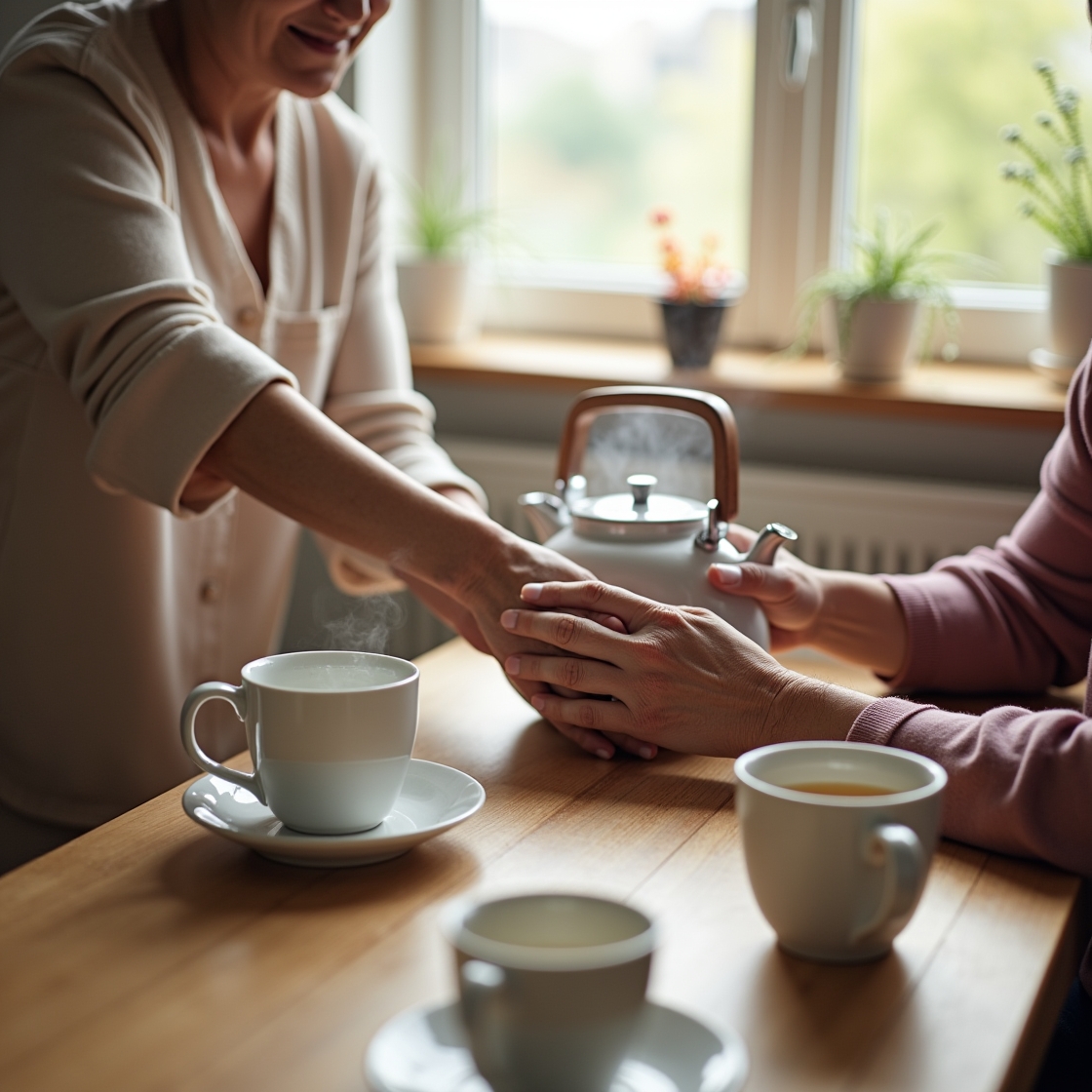Zorgverlener helpt cliënt thuis bij dagelijkse taken – SamenZorg Boxmeer